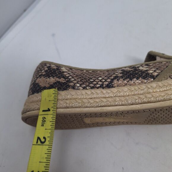 Clarks Collection Snakeskin Azella Theoni Espadrille Flats Loafers Moto Size 7 - Picture 7 of 10